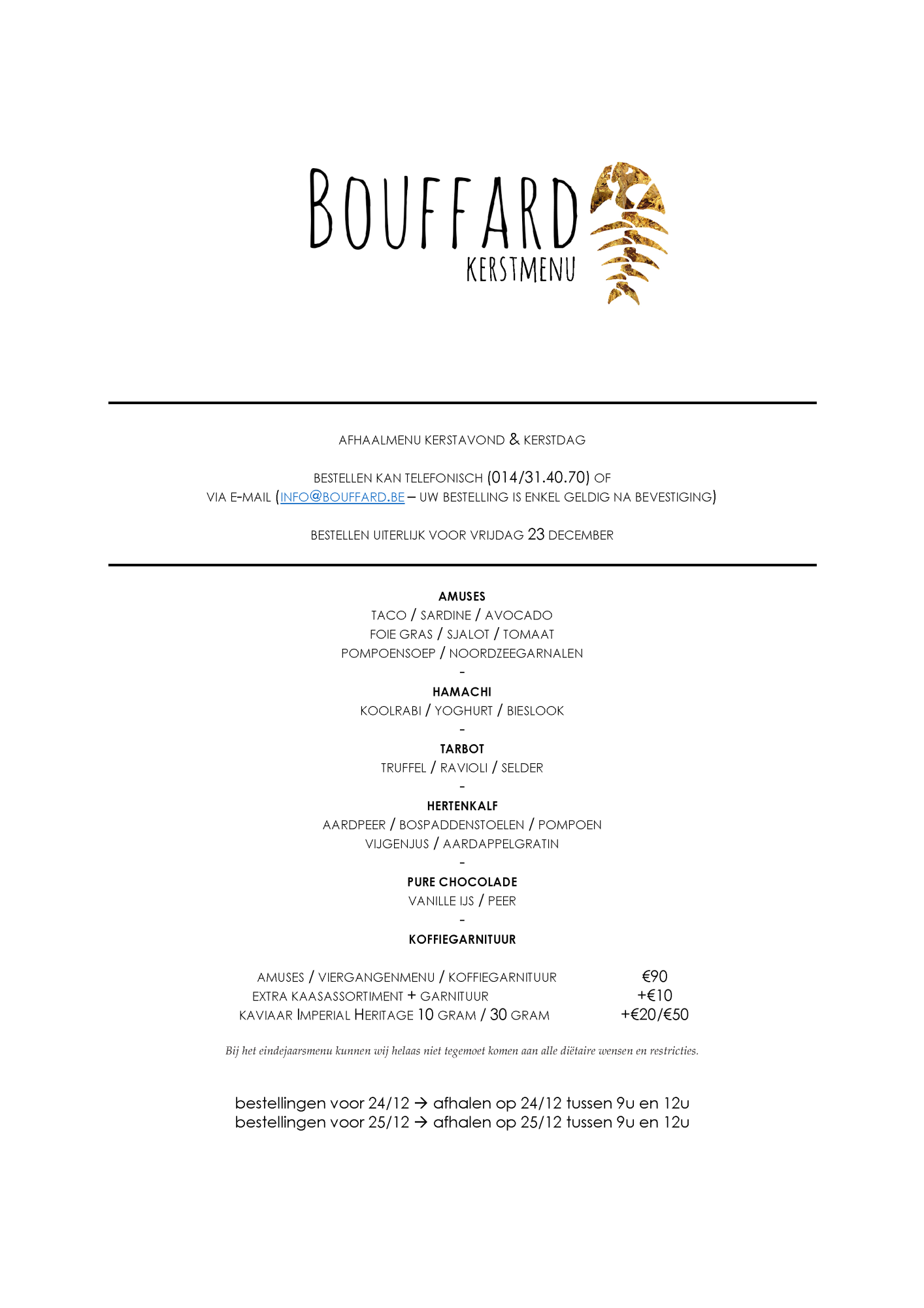 Kerstmenu Kerstmenu
